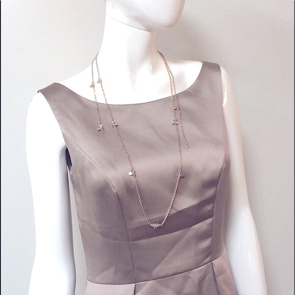 NEW 2pc Jewelry Set, Wraparound Sparkly Gold Beaded Multi-Wear Necklace+Earrings - Picture 5 of 16